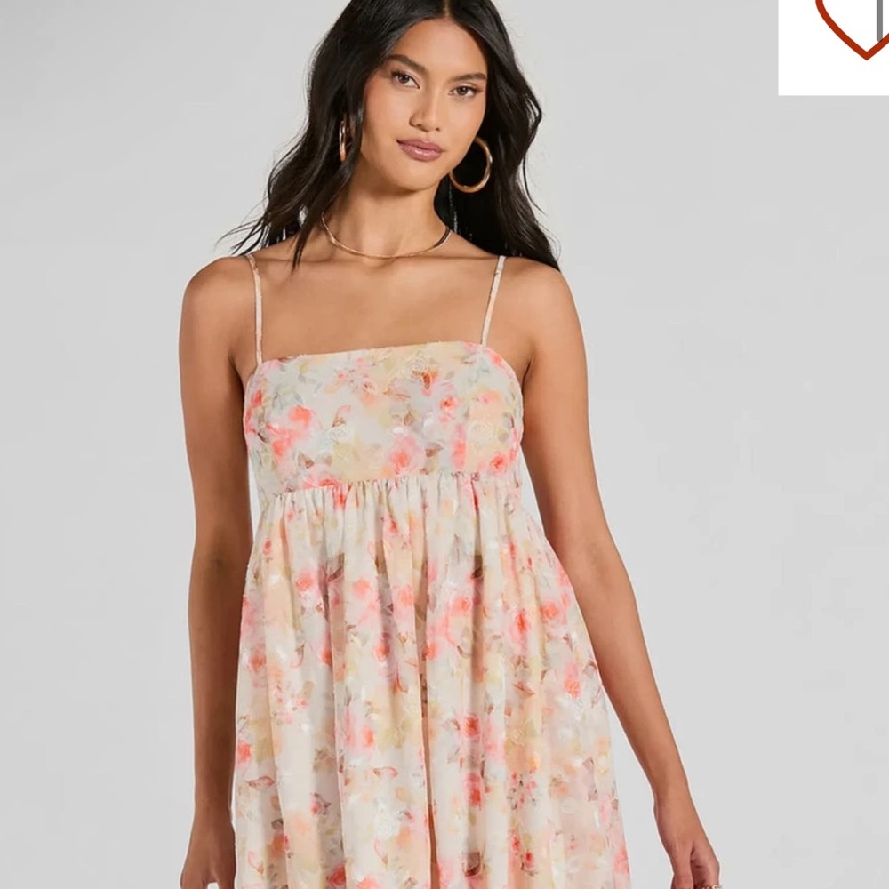 SOLD!!! WINDSOR Secret Garden Floral Chiffon Babydoll Dress 💐🌸